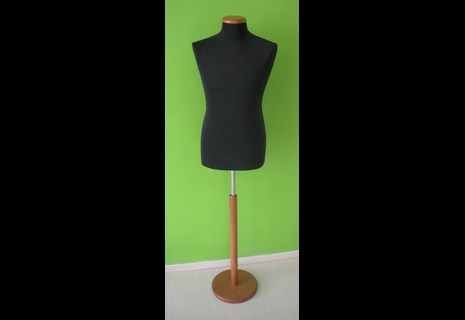 busto uomo con base legno 